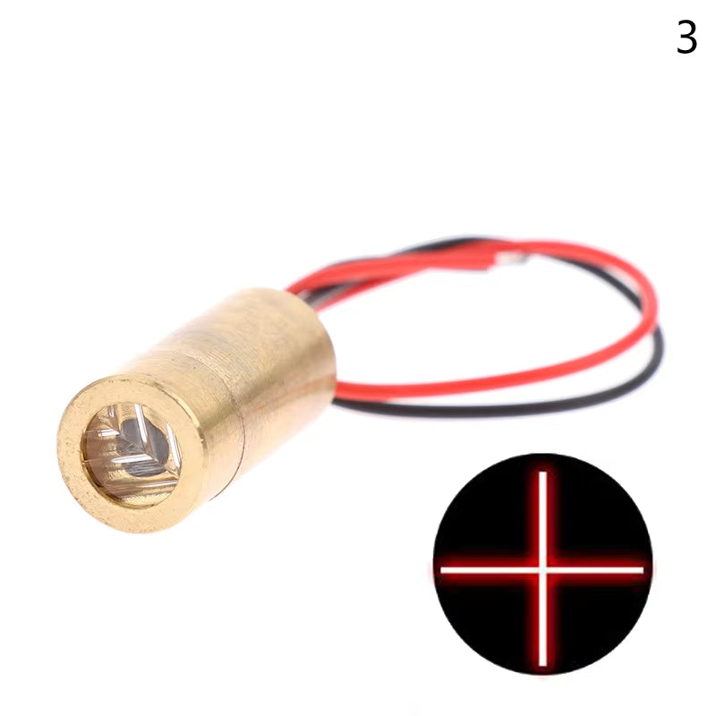 Laser Head 650Nm 9Mm 3V 50Mw Laser Cross Diode Module Red Copper Head Line / Point / Cross Laser Diode
