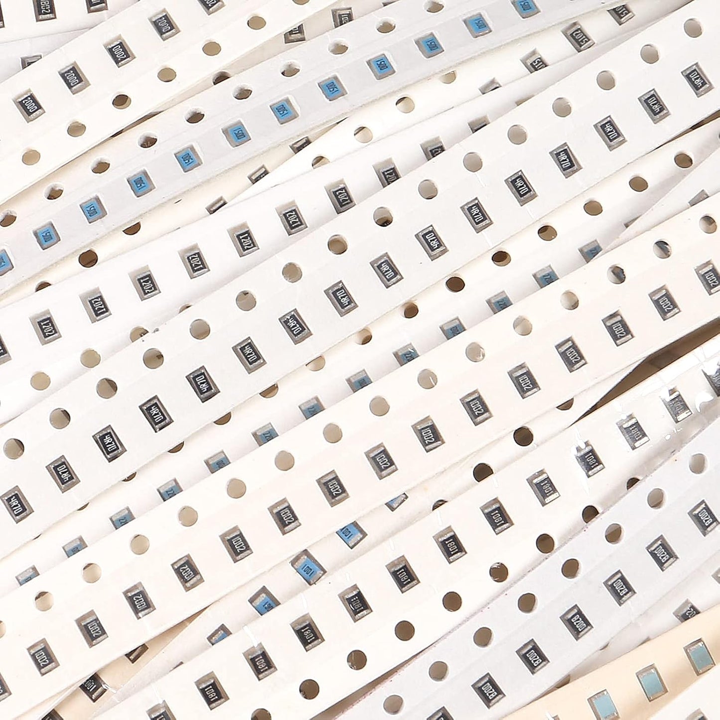 1500Pcs 0805 SMD Capacitor 0805 Chip Resistor Assortment Kit 1% 1/8W 0.125W 60 Values 0 Ohm-10M Ohm Resistors