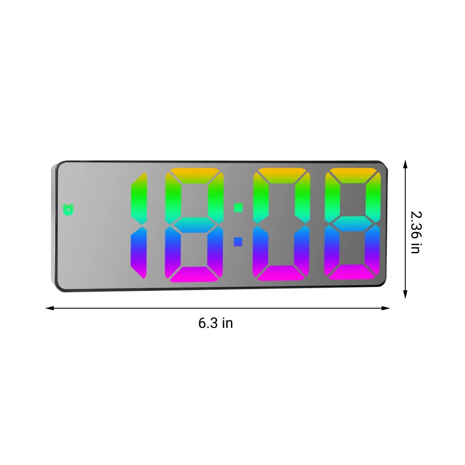 Big Holiday 50% Clear! Digital Alarm Clock with Alarm LED Bedroom Alarm Clocks Brightness Snooze USB Plug or Powered by Battery(Not Include) Gifts