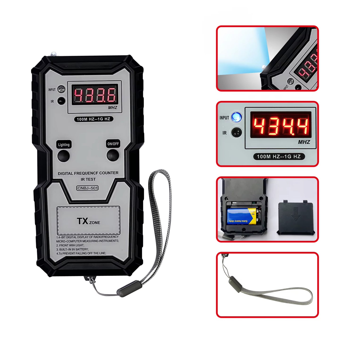IR Infrared Frequency Tester Wireless Remote Control Frequency Tester Auto Key Frequency Tester Car Key Frequency Tester