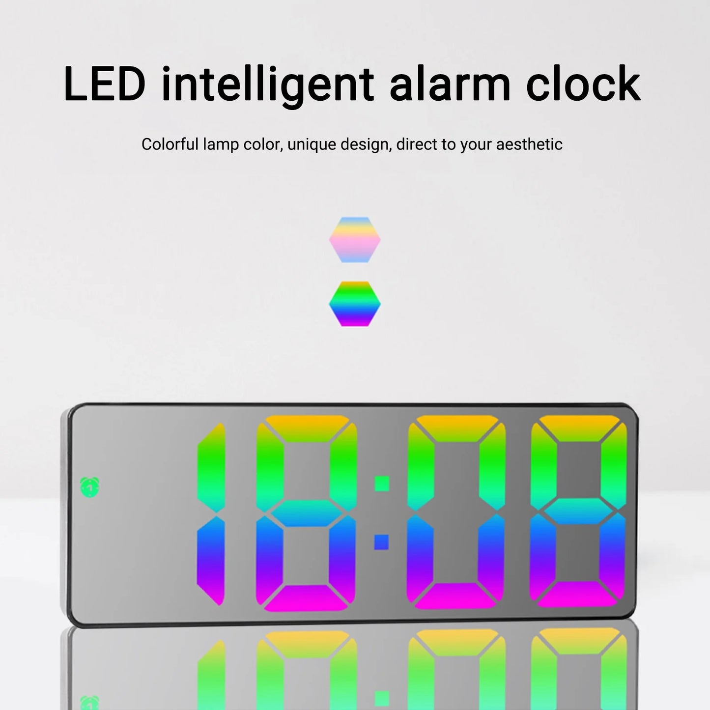 Big Holiday 50% Clear! Digital Alarm Clock with Alarm LED Bedroom Alarm Clocks Brightness Snooze USB Plug or Powered by Battery(Not Include) Gifts