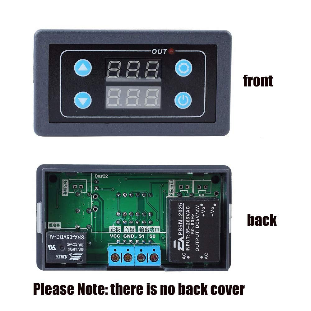 Timer Relay,  Time Delay Switch AC 110V 120V Timer Switch Module Digital Time Cycle AC 85V-265V LED Dplay 0Ms-999H