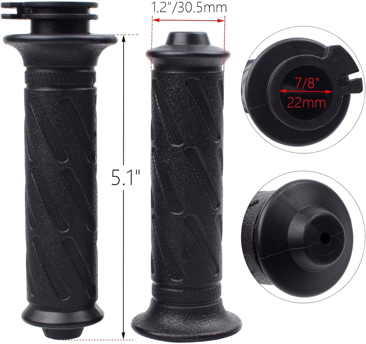 Throttle Twist Grip Set with 78" Scooter Throttle Cable for GY6 50Cc 80Cc 125Cc 150Cc 139QMB 4 Stroke Scooters Motorcycles Moped ATV