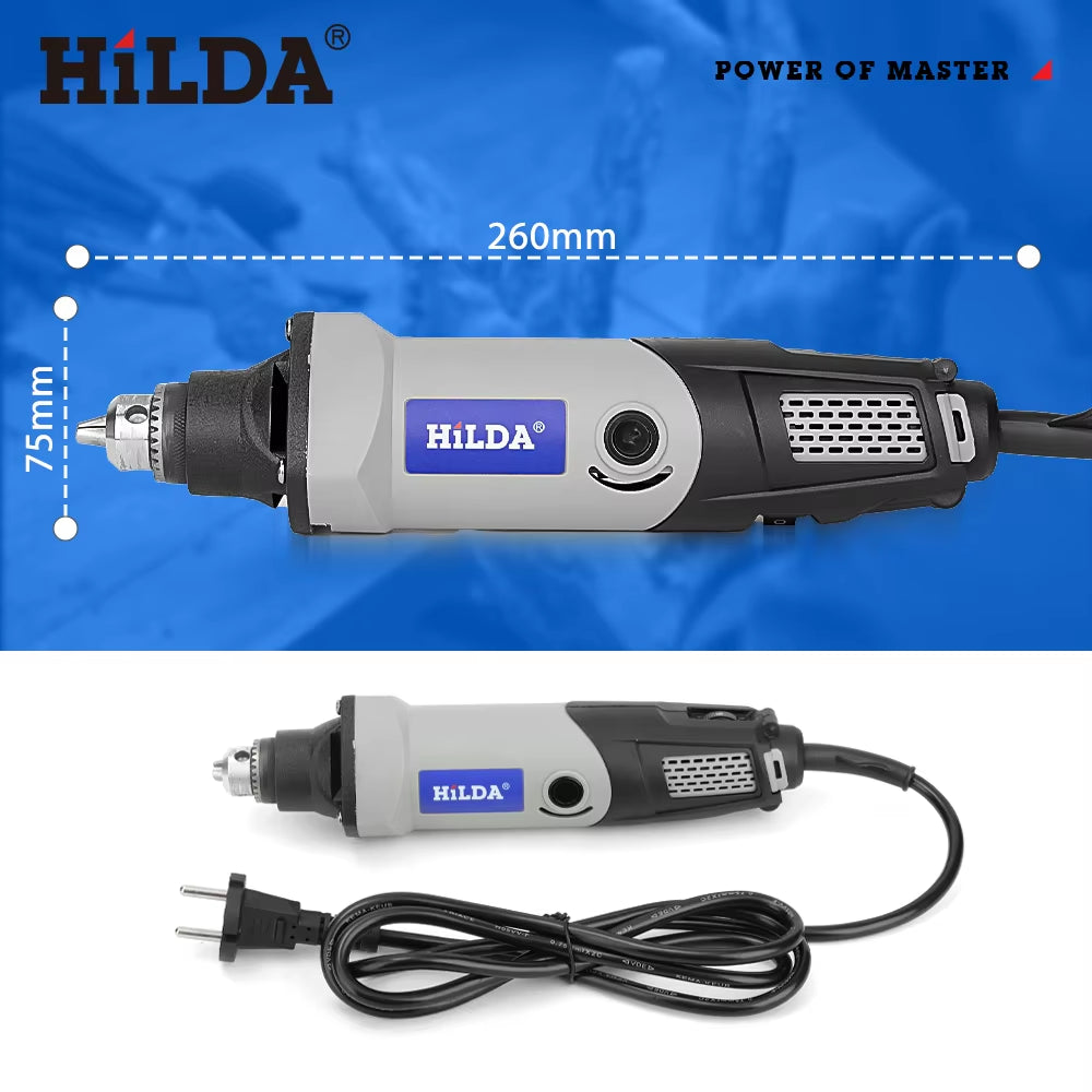 400W Mini Drill Electric Drill Rotary Tool Electric Tools Variable Speed 6 Position Rotary Tools Mini Grinding Machine