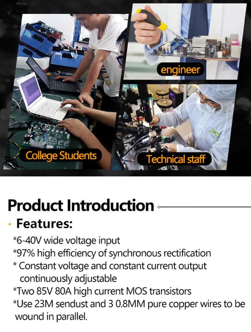 20A 300W Synchronous Buck Module DC Step down Voltage CC Power 5V 12V 24V 36V