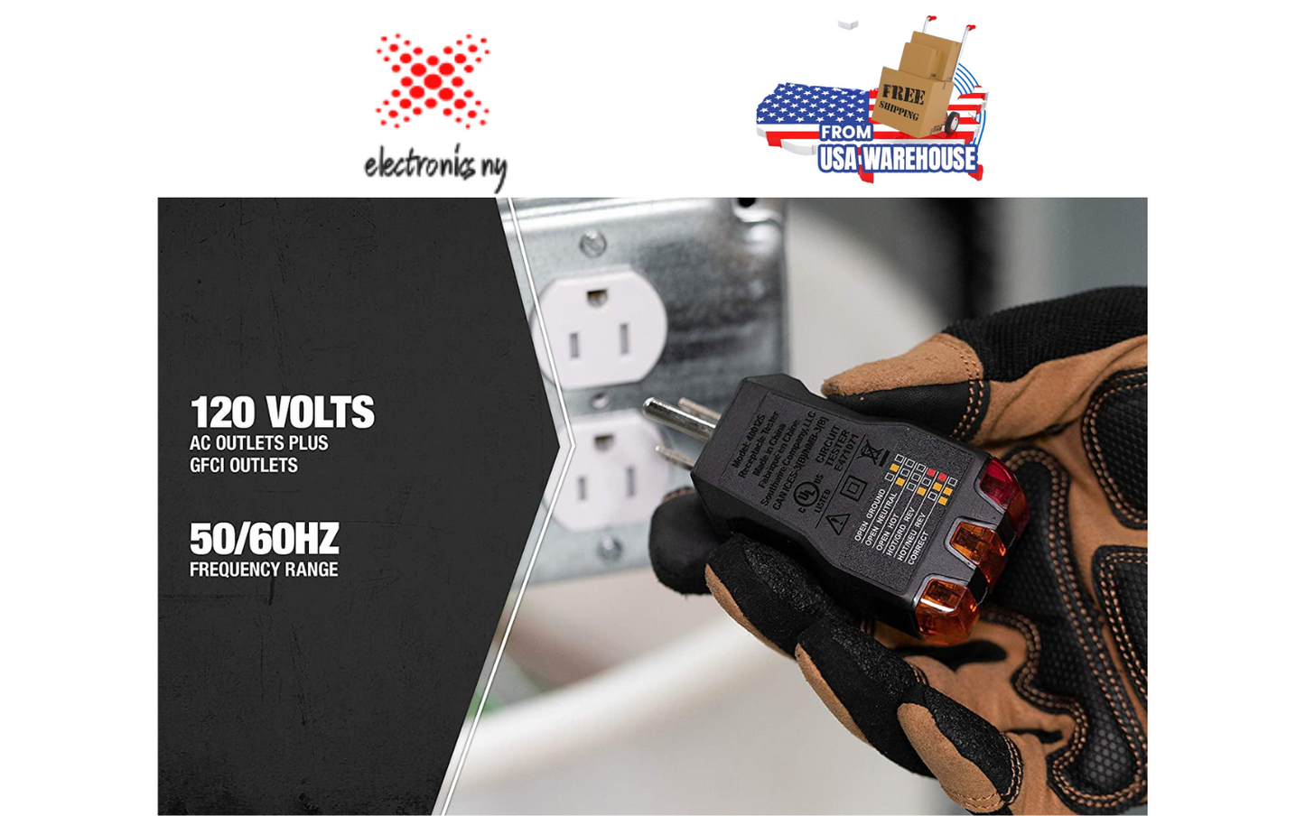 40022S GFCI Receptacle Tester