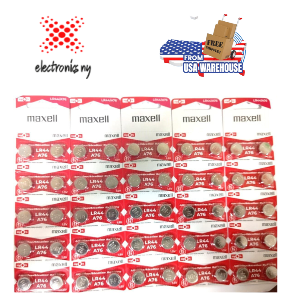 50 Pack  LR44 AG13 357 Button Cell Battery "NEW HOLOGRAM PACKAGE "