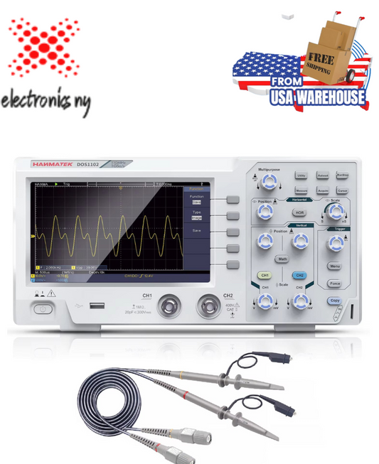DOS1102 Best Digital Oscilloscope 100Mhz 2Chanel Oscillograph 1Gsa/S 7'' Tft Lcd Better than Ads1102Cal+ Osciloscope Kit