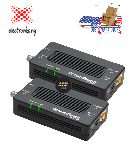 Bonded Moca 2.0 Network Adapter for High Speed Internet, Ethernet over Coax - Starter Kit (Model: ECB6200K02)