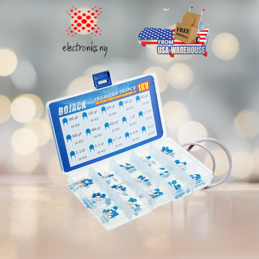 15 Values 150 Pcs 1KV / 100 Pf to 10 Nf High Voltage DIP Ceramic Capacitor Assortment Kit