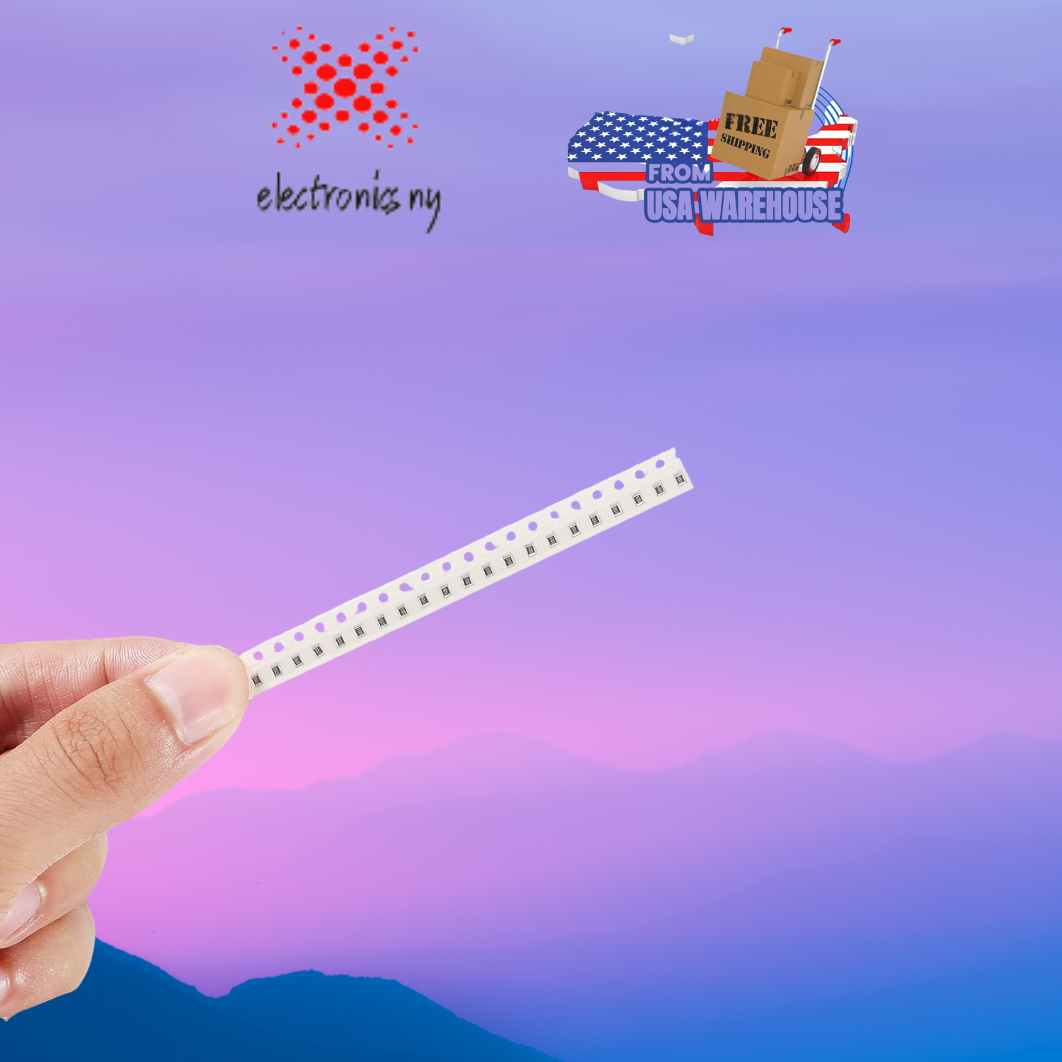 1500Pcs 0805 SMD Capacitor 0805 Chip Resistor Assortment Kit 1% 1/8W 0.125W 60 Values 0 Ohm-10M Ohm Resistors