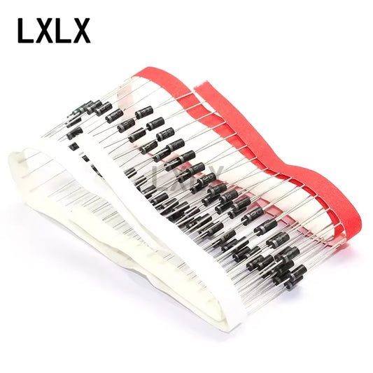 100Pcs 1N4001 1N4004 1N4007 1N4148 In-Line Switch Rectifier Diode