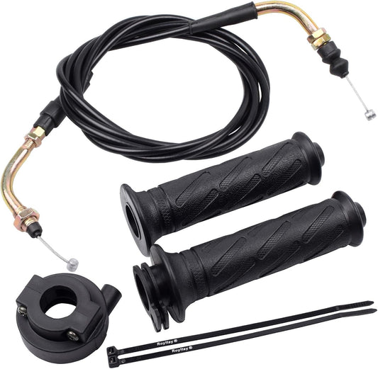 Throttle Twist Grip Set with 78" Scooter Throttle Cable for GY6 50Cc 80Cc 125Cc 150Cc 139QMB 4 Stroke Scooters Motorcycles Moped ATV