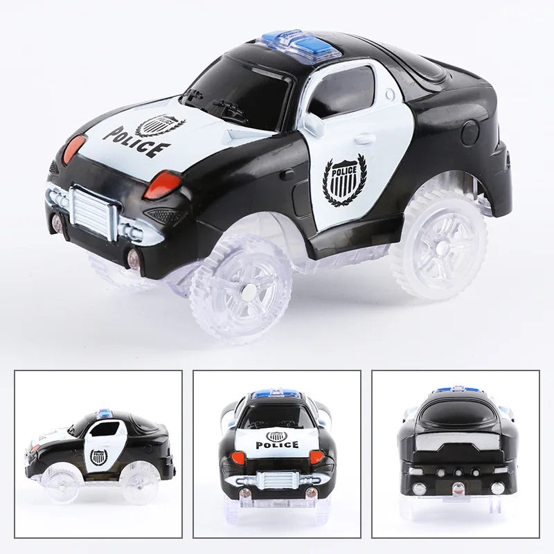 5.4Cm Magical Electronics LED Car Toys with Flashing Lights Educational Toys Electronics Glow Car Lights Glowing Racing Toy