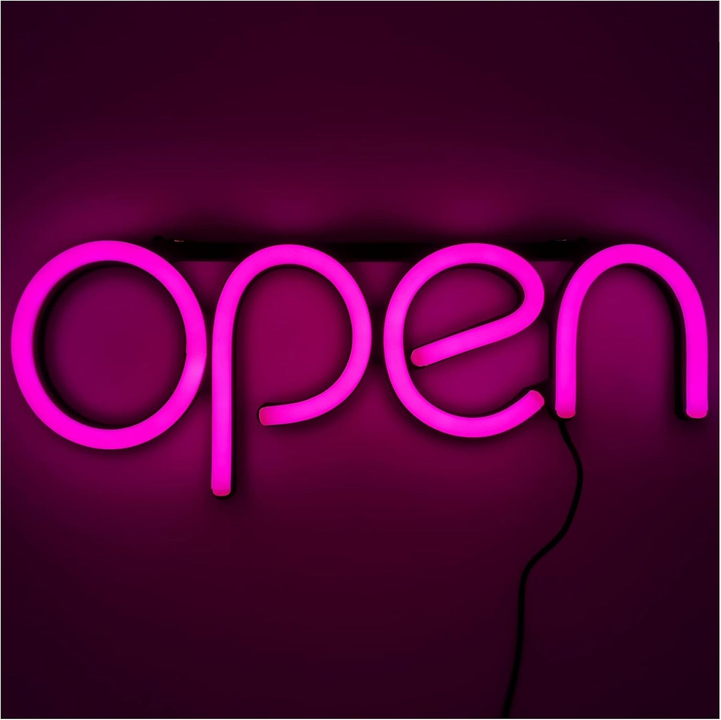 Open Signs for Business,Led Neon Open Sign,16X6 Inch Lighted Sign for Restaurants Offices Retail Shops Window Storefronts,12V/1A Power Supply,With ON/OFF Switch (Horizontal Rose Red)