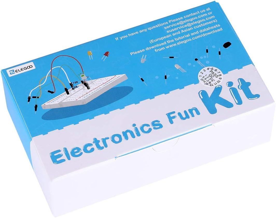 Electronic Fun Kit Bundle with Breadboard Cable Resistor, Capacitor, LED, Potentiometer Total 235 Items for Arduino