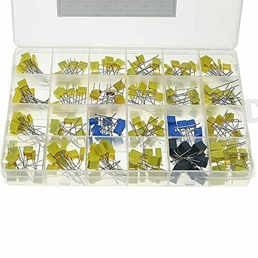 Molence 240PCS Film Box Capacitor Assortment Kit, 24 Values Metallized