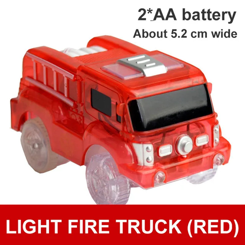 5.4Cm Magical Electronics LED Car Toys with Flashing Lights Educational Toys Electronics Glow Car Lights Glowing Racing Toy