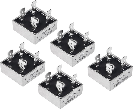 5Pcs KBPC5010 Bridge Rectifier Diode,50A 1000V Single Phase,Full Wave 50 Amp ...
