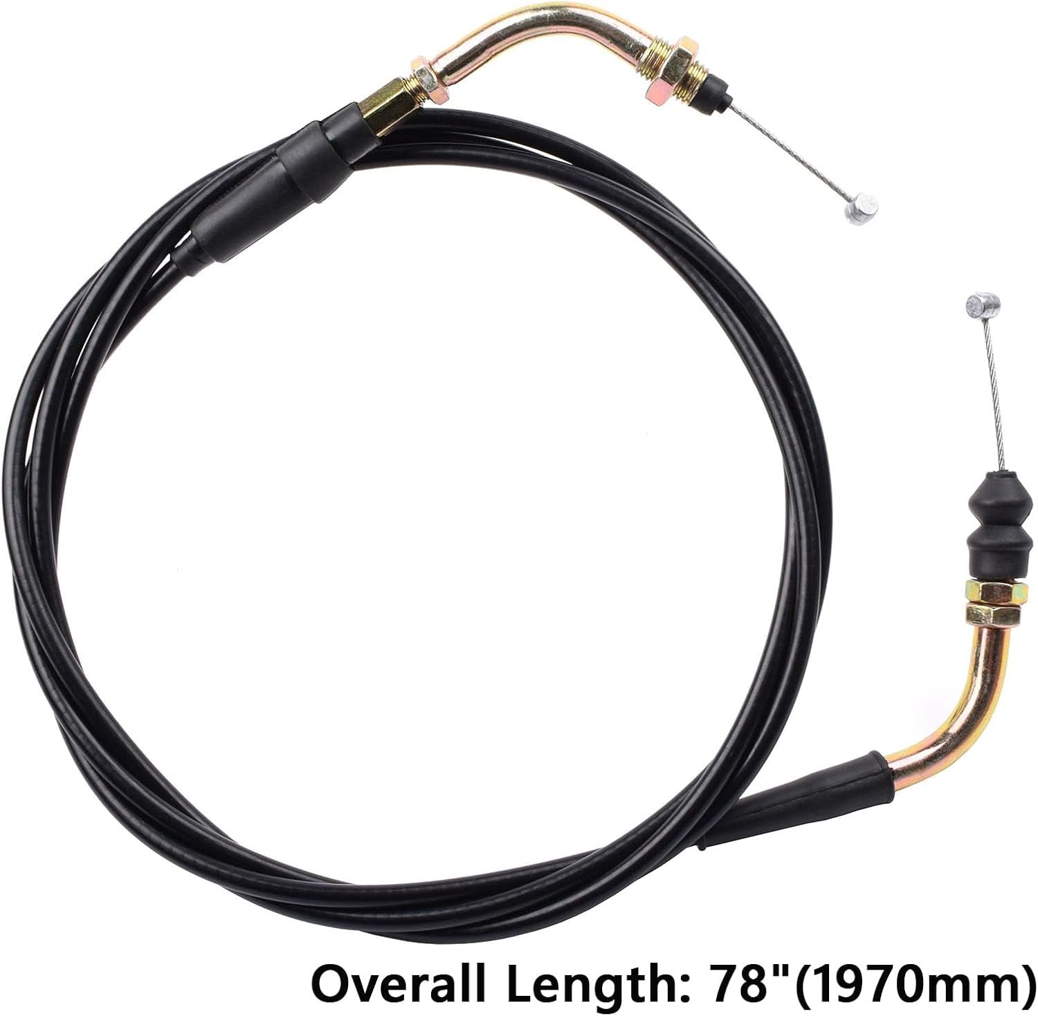 Throttle Twist Grip Set with 78" Scooter Throttle Cable for GY6 50Cc 80Cc 125Cc 150Cc 139QMB 4 Stroke Scooters Motorcycles Moped ATV