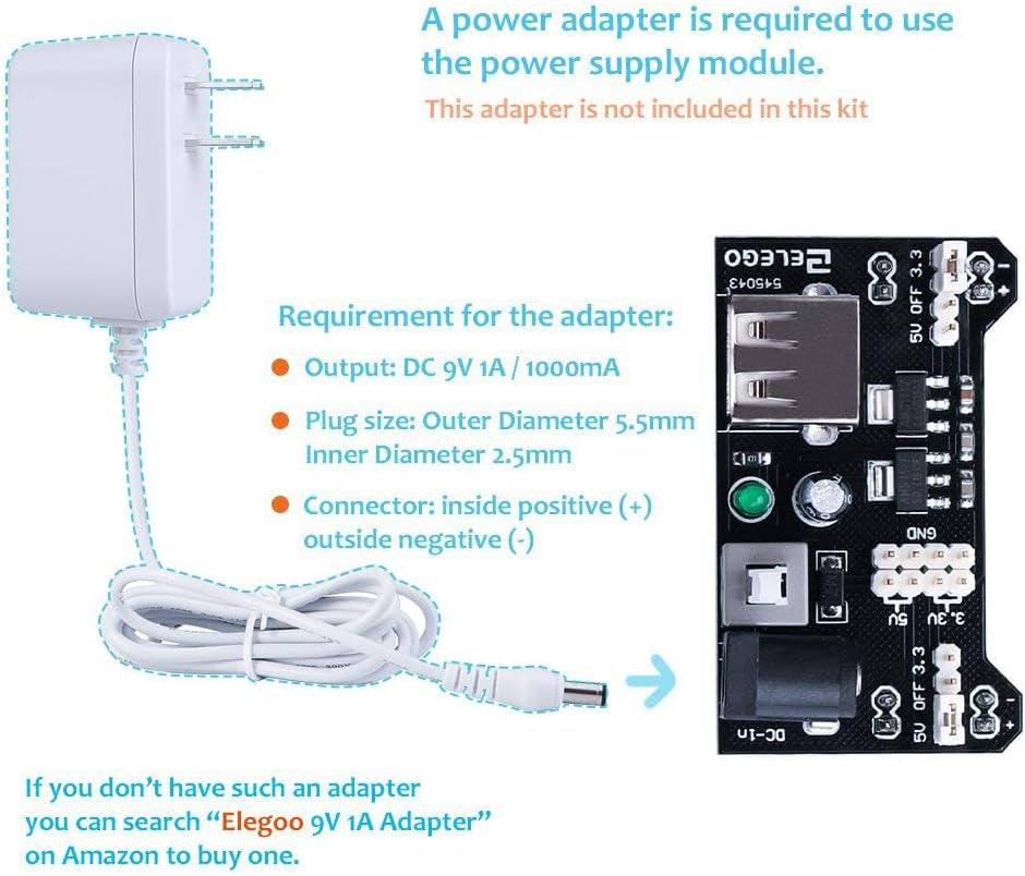Electronic Fun Kit Bundle with Breadboard Cable Resistor, Capacitor, LED, Potentiometer Total 235 Items for Arduino