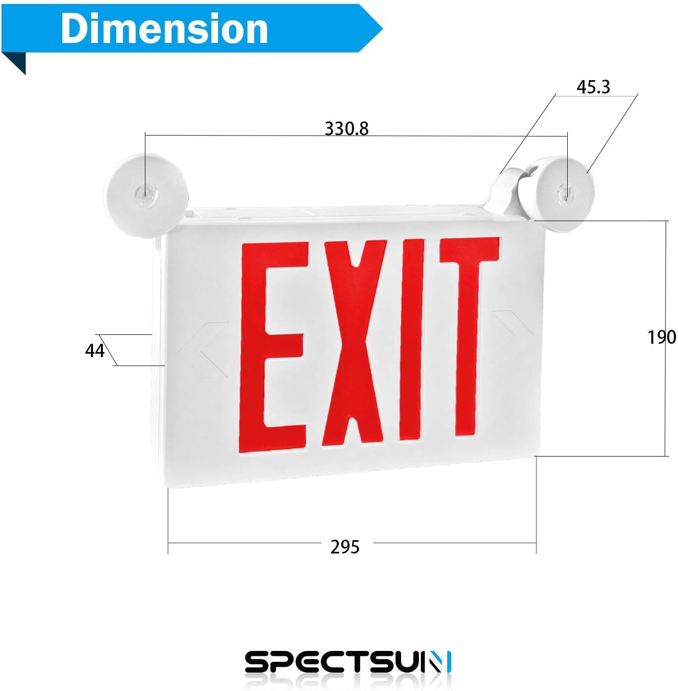 4 PACK LED Exit Sign Battery Backup&Exit Sign with Emergency Lights-Fire Exit Sign with Emergency Lights, Hardwired Exit Sign,Double Side Exit Signs with Emergency Lighting for Home