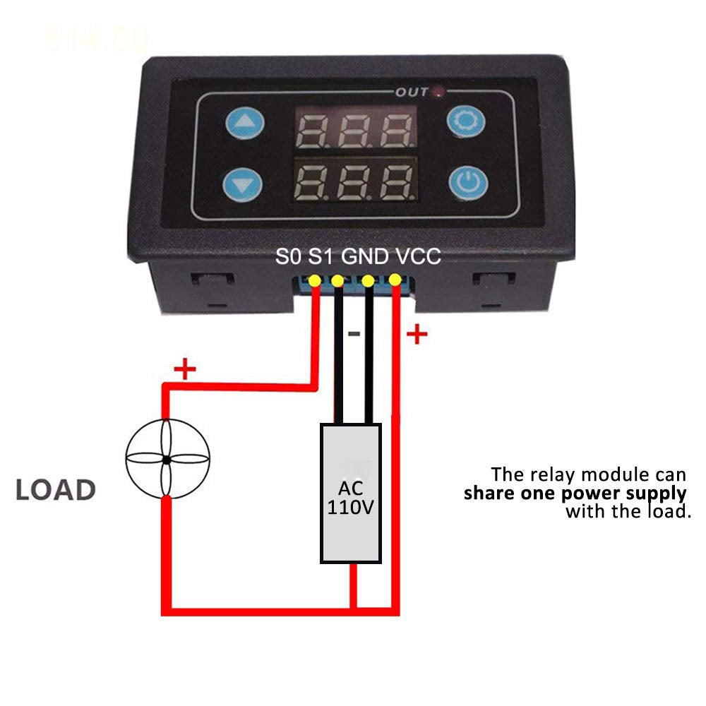 Timer Relay,  Time Delay Switch AC 110V 120V Timer Switch Module Digital Time Cycle AC 85V-265V LED Dplay 0Ms-999H