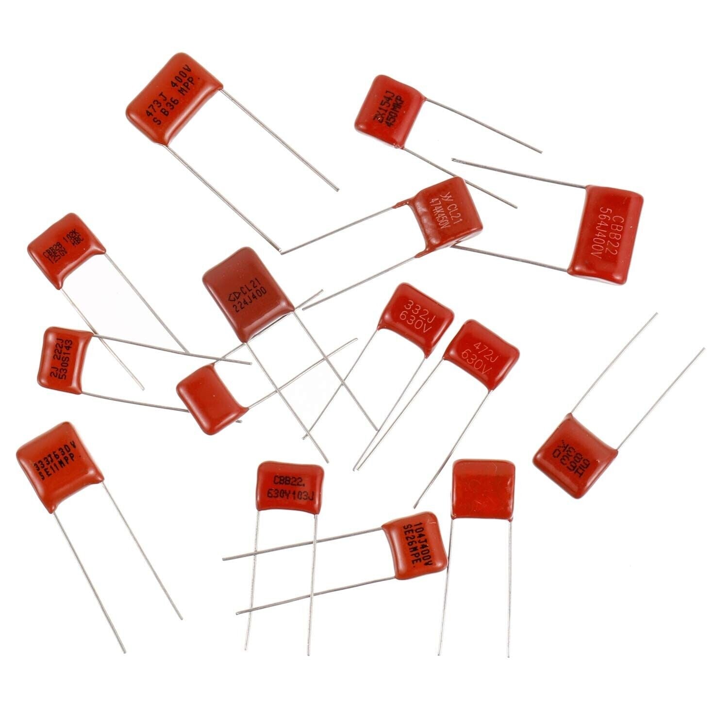 15 Values 150 Pcs Metallized Polypropylene Film DC Capacitor 400V/0.01Uf ~ 0.56U