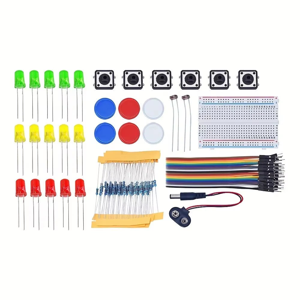 DIY Electronic Starter Kit for UNO R3 12-In-1 Programmable Engineering Coding Education STEAM Arduino Circuit Board Electronics