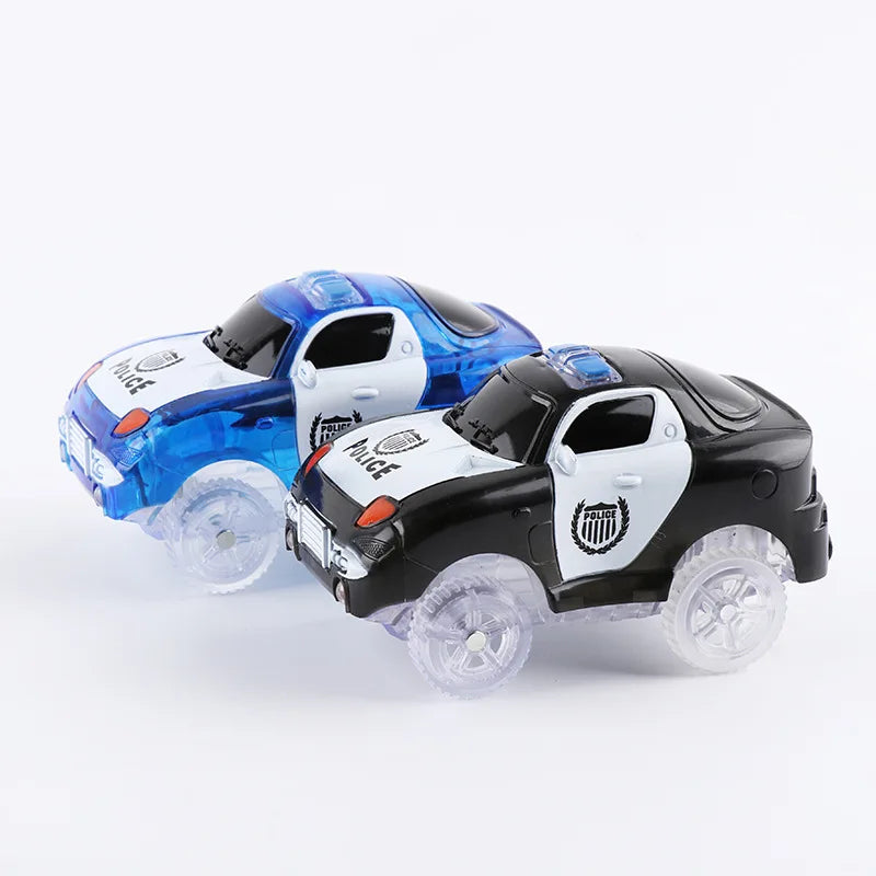 5.4Cm Magical Electronics LED Car Toys with Flashing Lights Educational Toys Electronics Glow Car Lights Glowing Racing Toy
