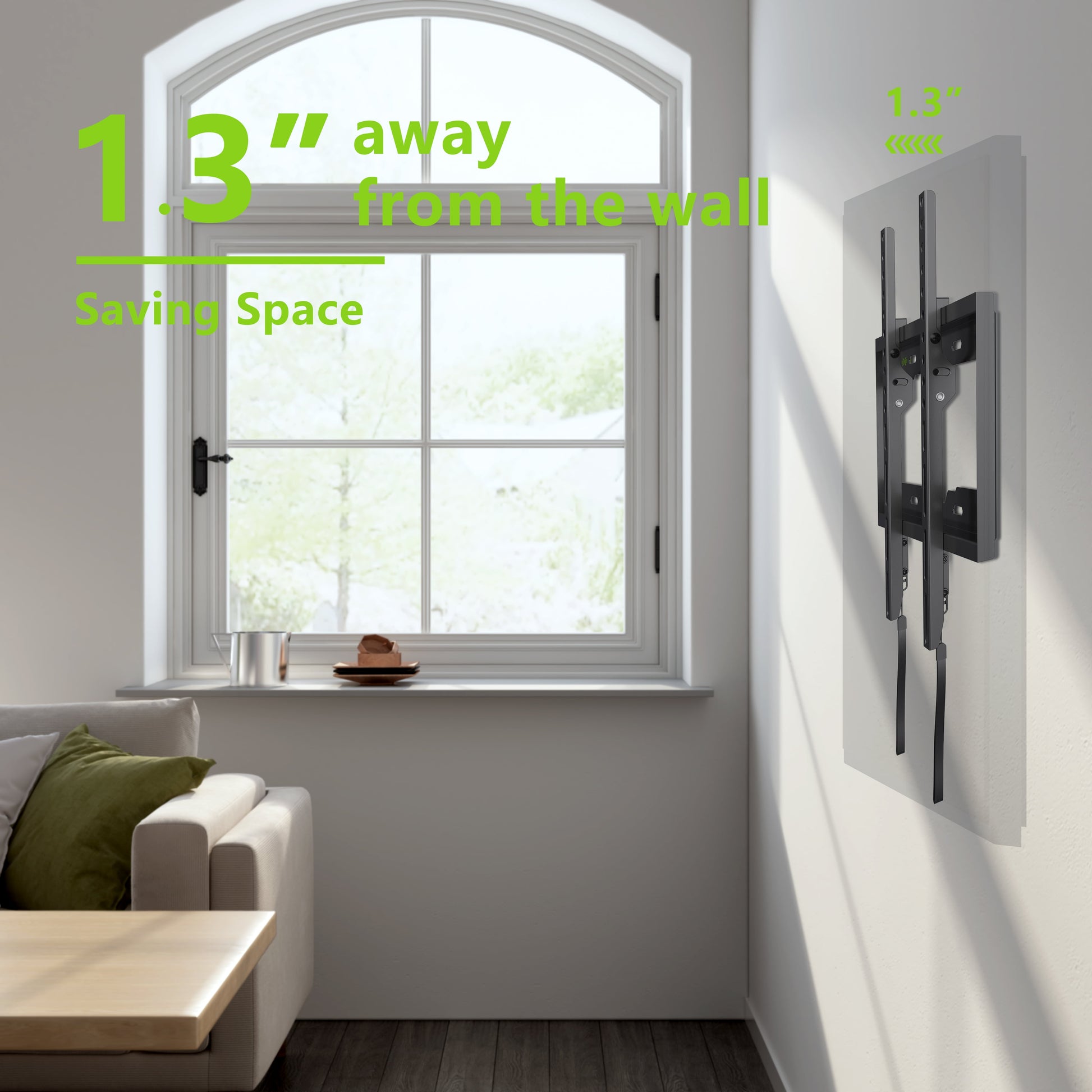 TV Mount Fixed for 26-60 Inch Tvs, TV Wall Mount TV Bracket VESA up to 400X400Mm and 99 LBS Loading Capacity, Low Profile and Space Saving