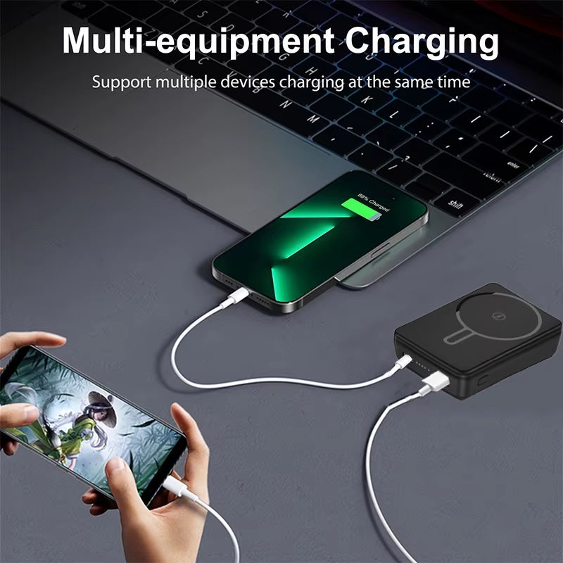 10000/5000Mah Magnetic Portable Power Bank - Fast Charging, 12W Large Capacity Power Bank, Suitable for Outdoor Travel