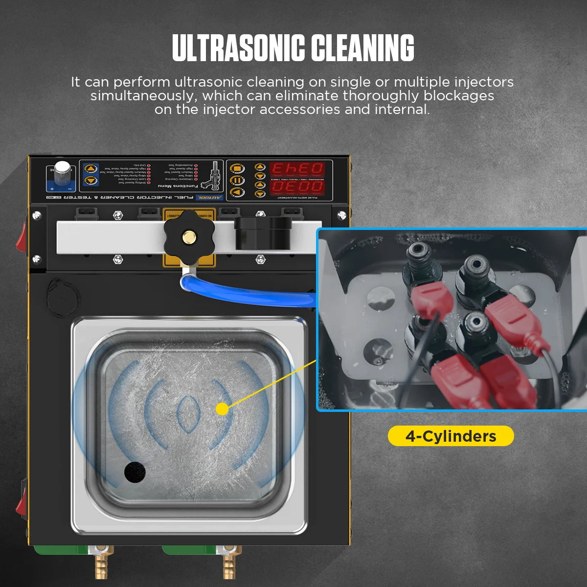 CT160 Automotive Injector Nozzle Cleaning Machine Fuel Injector Tester Heated Cleaning Machine Injectors Machine Clean