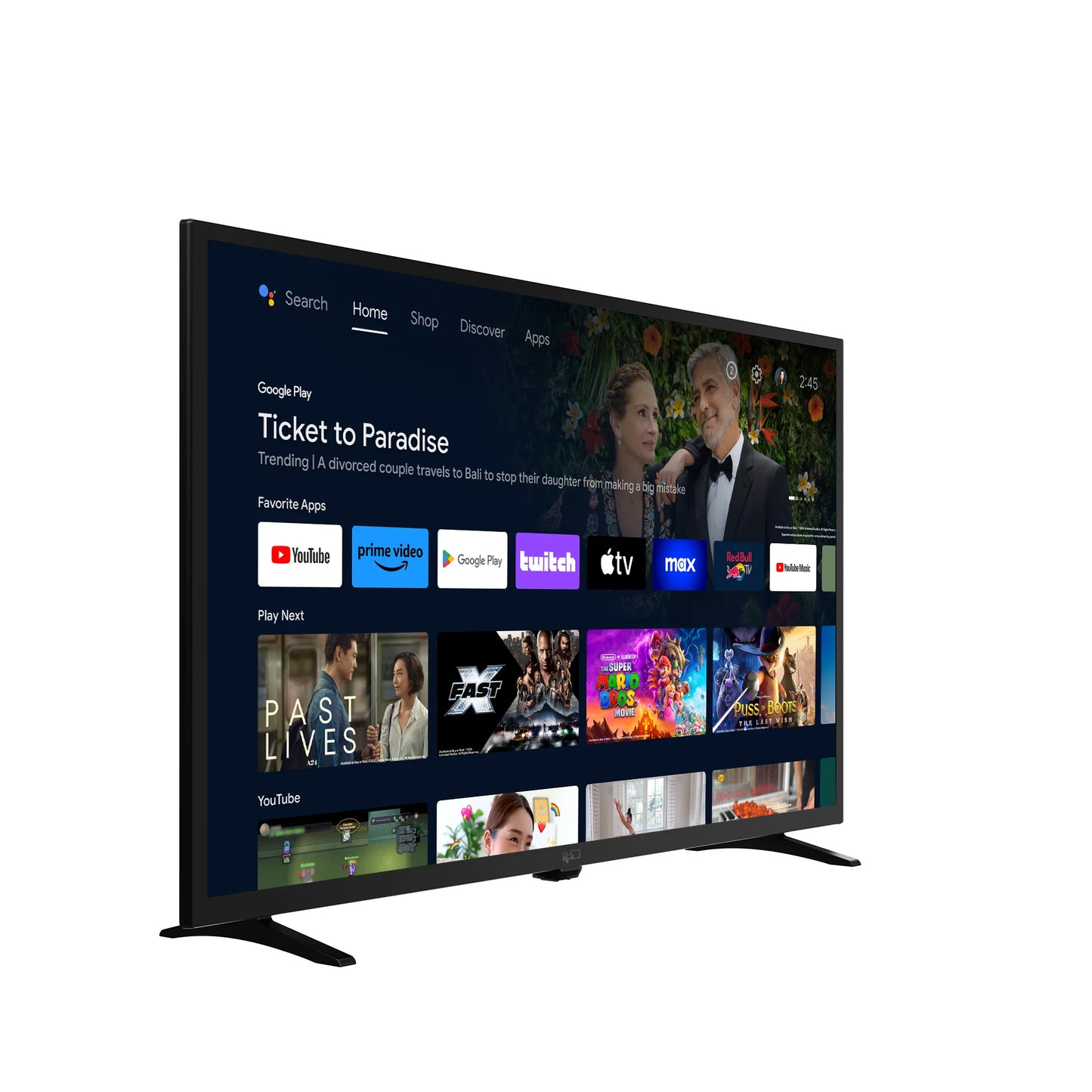 32 Inch Smart TV, HD Android TV with Google Play Built in Chromecast, Dolby Audio, Hdr 10, Flat Television with Assistant Voice Control