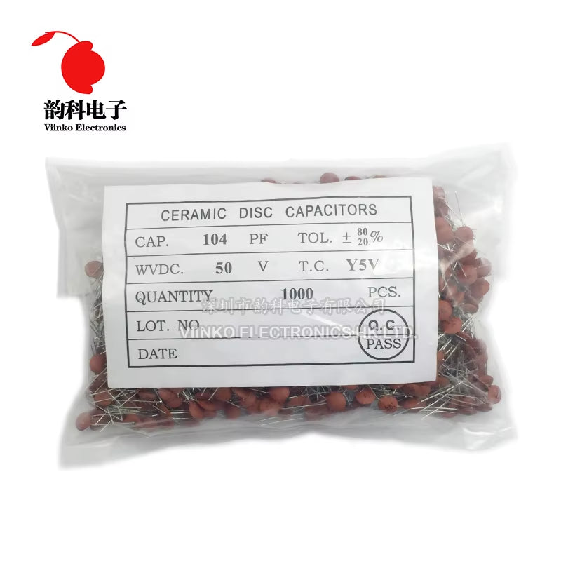100Pcs Ceramic Capacitor 50V 1Pf ~ 100Nf 0.1Uf 104 4.7PF 10PF 22PF 33PF 47PF 100PF 101 220PF 221 330PF 470PF 1NF 103 47NF 473