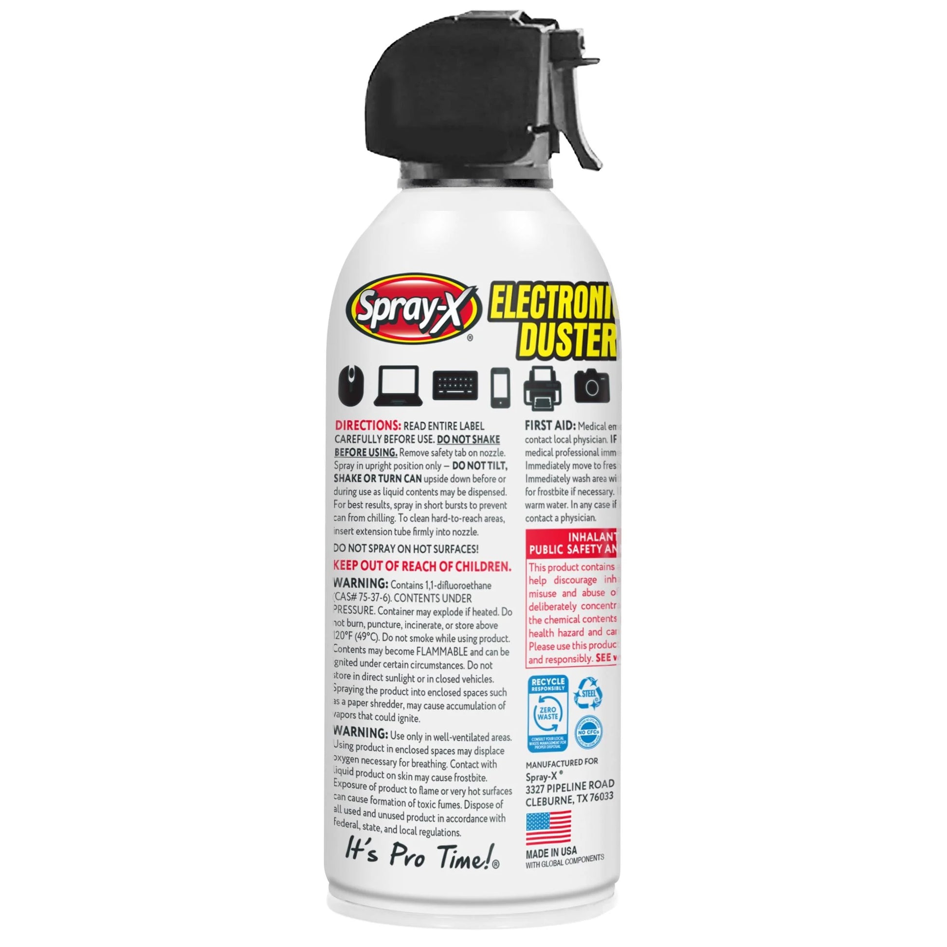 Spray X Electronics Duster 10Oz
