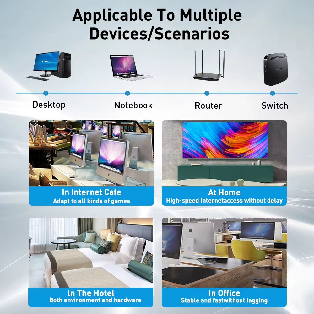 Ethernet Cable Cat6 Lan Cable UTP CAT 6 RJ 45 Network Cable 5M/10M/15M Patch Cord for Laptop Router RJ45 Network Cable