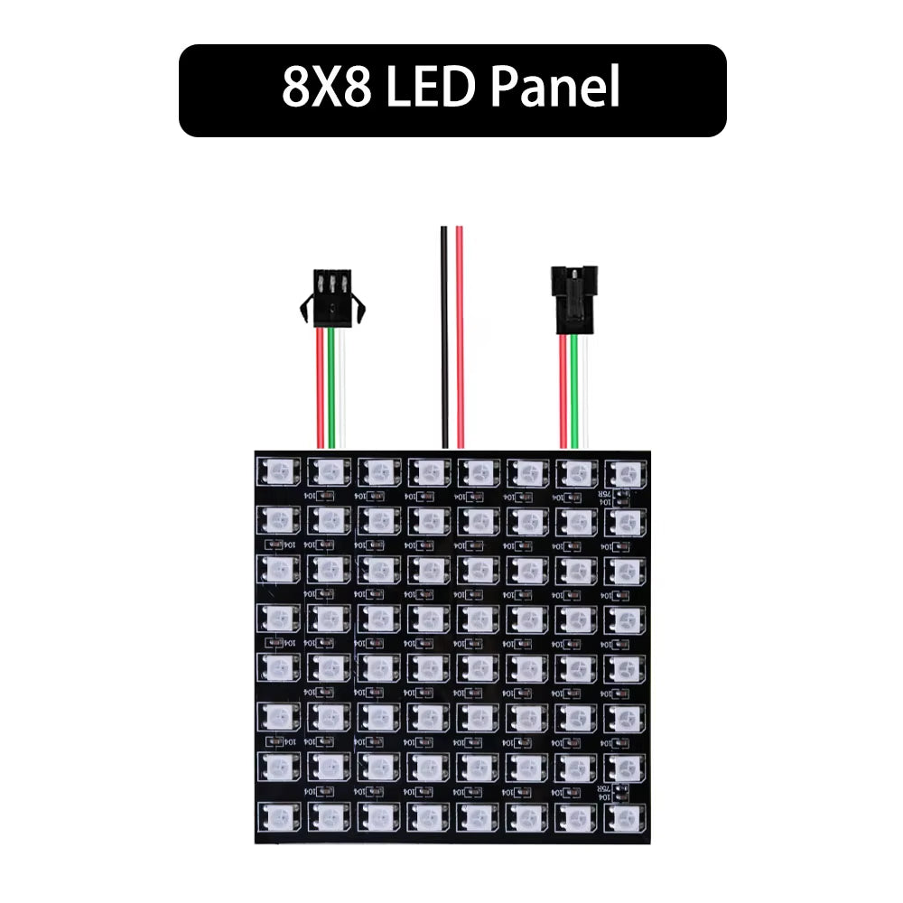 1-10Pcs WS2812B 5050 RGB Flexible 8X8 16X16 8X32Leds Pixel Matrix Screen Panel WS2812 Individually Addressable IC Strip Light 5V