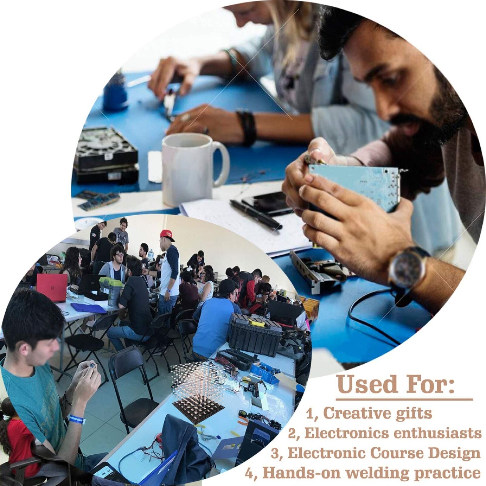 Icubesmart 3D Led Cube Light DIY Kit with 3D Animation Editing Software Squar...