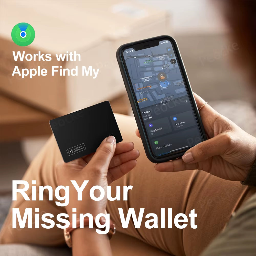 Wallet Anti-Loss Card GPS Location Tracking Smart Tag Find My for Iphone Bluetooth Device Ultra-Thin Card Wireless Charge IP67