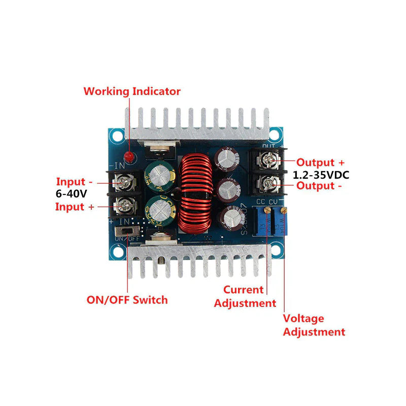 20A 300W Synchronous Buck Module DC Step down Voltage CC Power 5V 12V 24V 36V