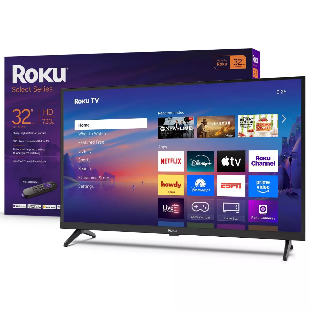 Roku 32" Select Series 720P HD Smart Roku TV with Roku TV Remote