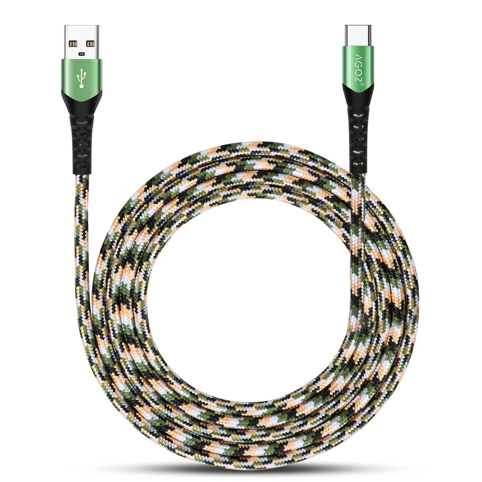 3 Pack 10Ft Camo Type-C USB Fast Charging Charger Cable for Samsung Galaxy S24, S23 S22, S21, S20, Note 20 10 9 8, A02S A03S A13 A14 A23 A24 A32 A42 A52 A53 A54 A71, Z Fold 4, Z Flip 4, Z Flip 5