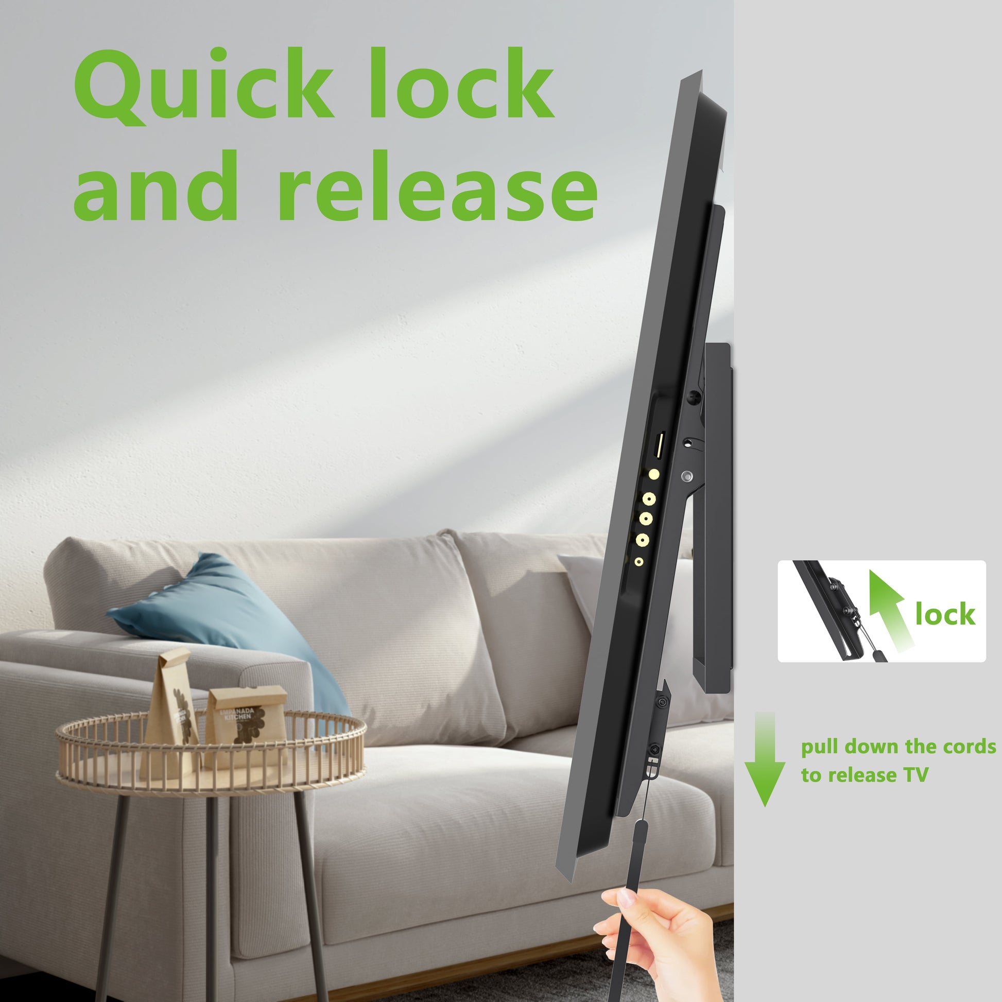 TV Mount Fixed for 26-60 Inch Tvs, TV Wall Mount TV Bracket VESA up to 400X400Mm and 99 LBS Loading Capacity, Low Profile and Space Saving