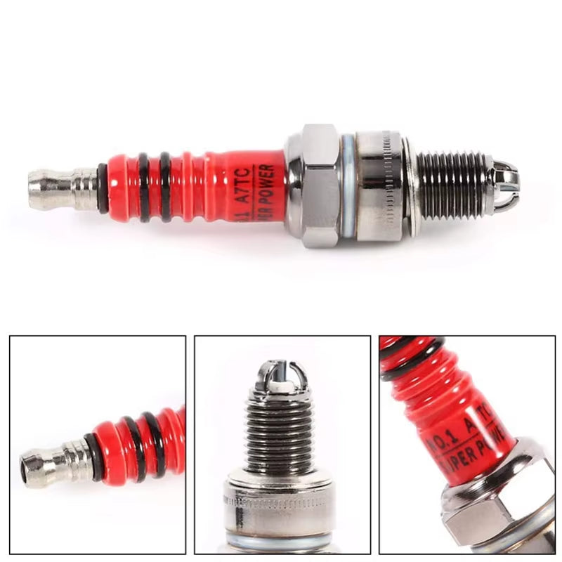 High Performance 3-Electrode Iridium Spark Plug A7TC D8TJC for 50CC-150CC Atv GY6 50Cc 110Cc 125Cc 150Cc Motorcycle Scooter