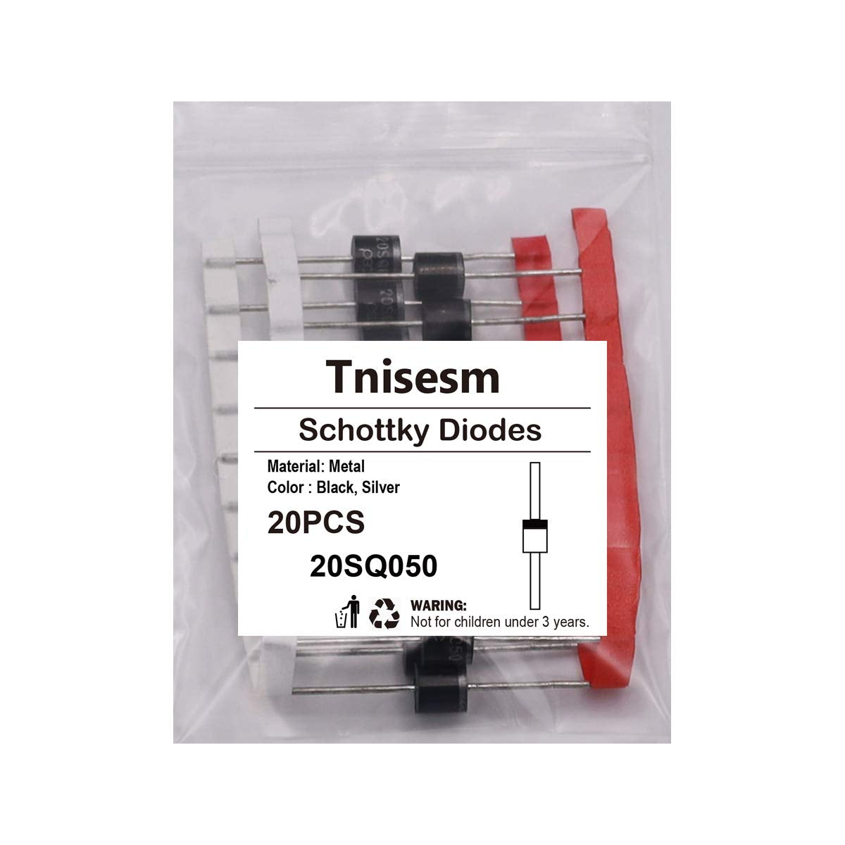 20 Pcs 20SQ050 20A 50V Schottky Blocking Diode, Rectifiers Diode,Diode Axial Kit for Solar Panel