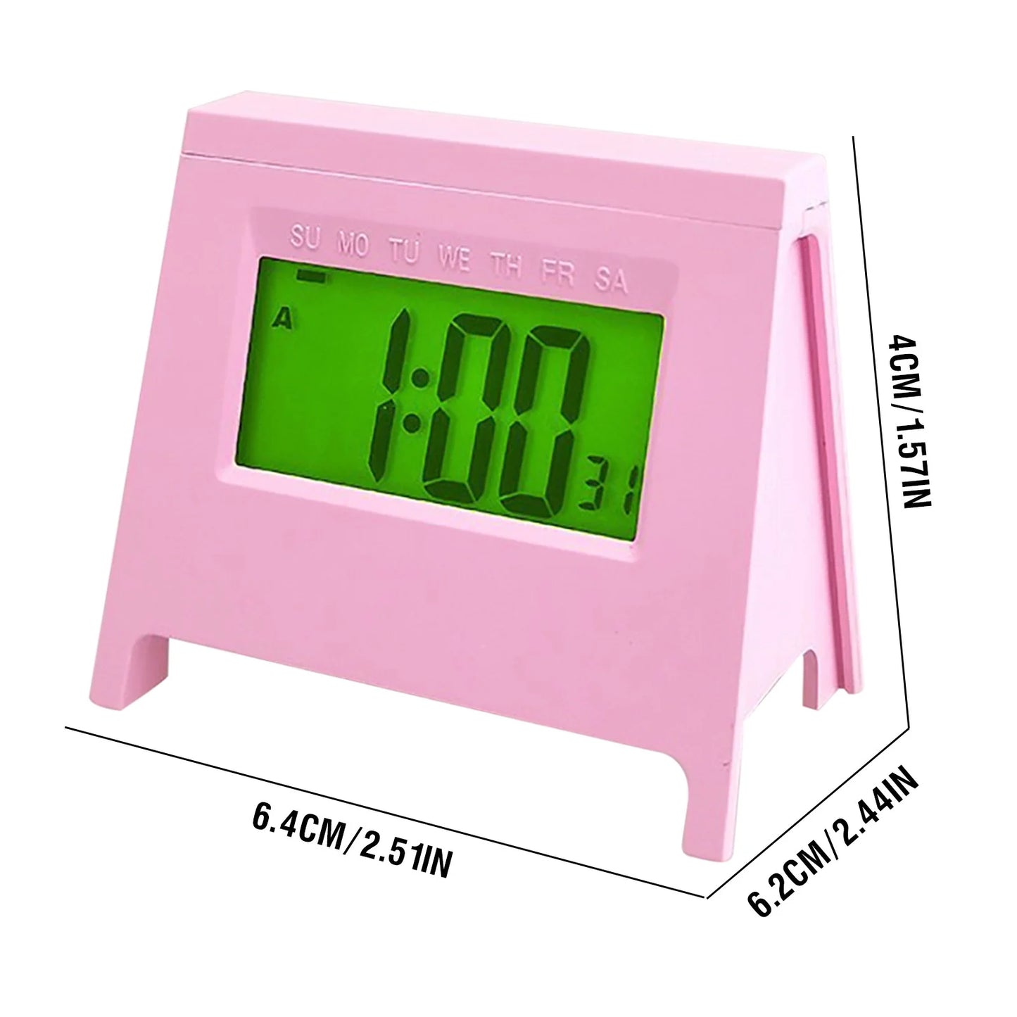 Mini LCD Student Alarm Clock New Electronic Clock Smart Desktop Multi-Function Clock with Luminous Temperature Calendar Electronic Accessories for Home