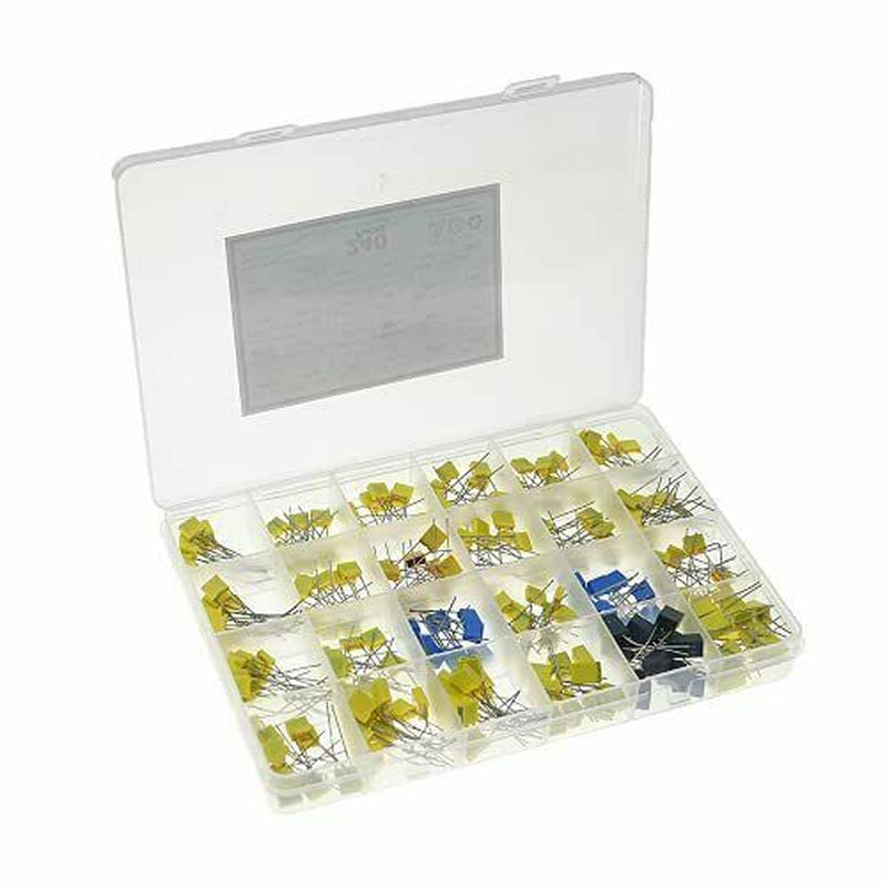 Molence 240PCS Film Box Capacitor Assortment Kit, 24 Values Metallized