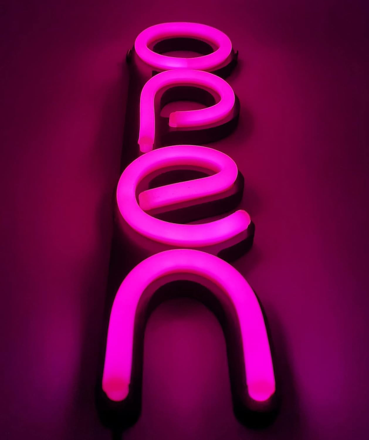 Open Signs for Business,Led Neon Open Sign,16X6 Inch Lighted Sign for Restaurants Offices Retail Shops Window Storefronts,12V/1A Power Supply,With ON/OFF Switch (Vertical Rose Red)