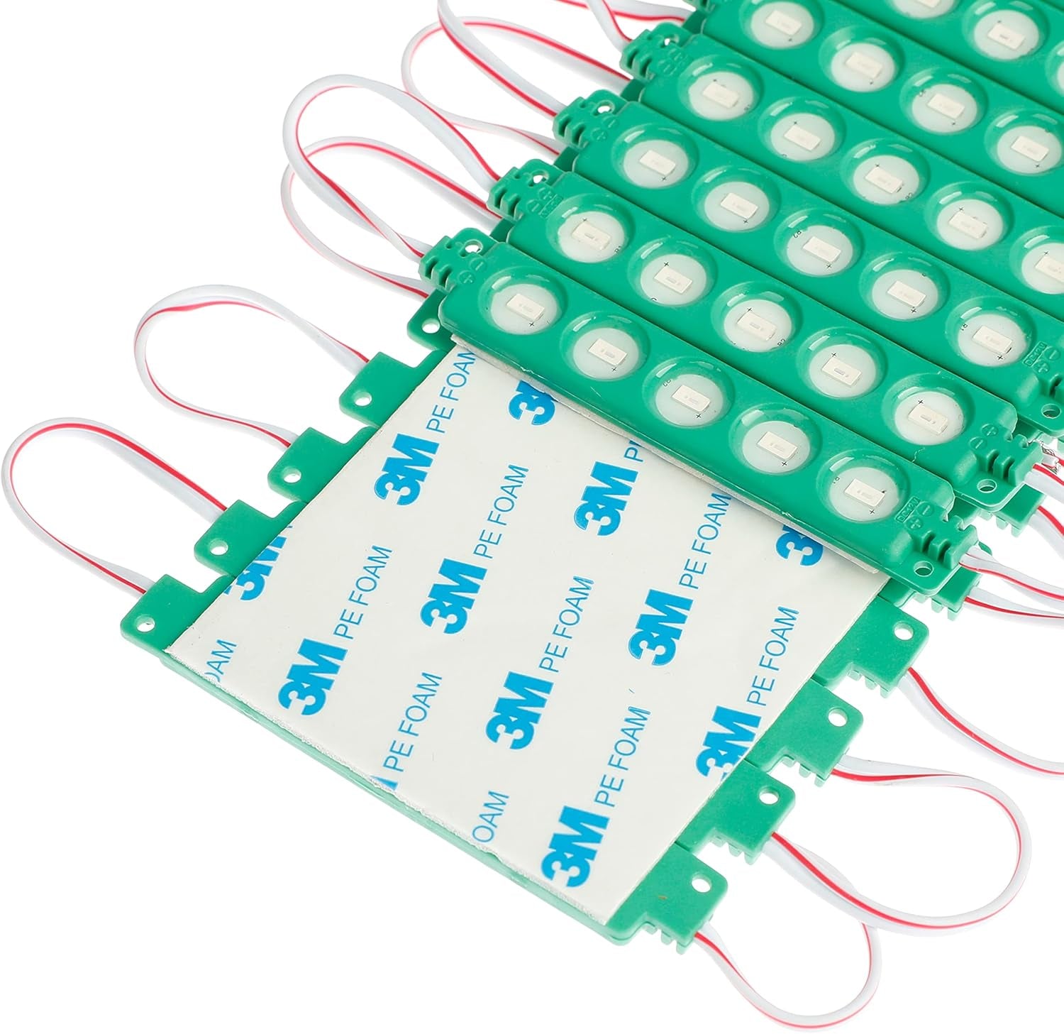 DC24V Green Injection LED Module 1.2W Waterproof Led Light Strip for Letter Advertising Signs with Tape Adhesive Backside (200Pcs Pack,Green, 24 Volt)